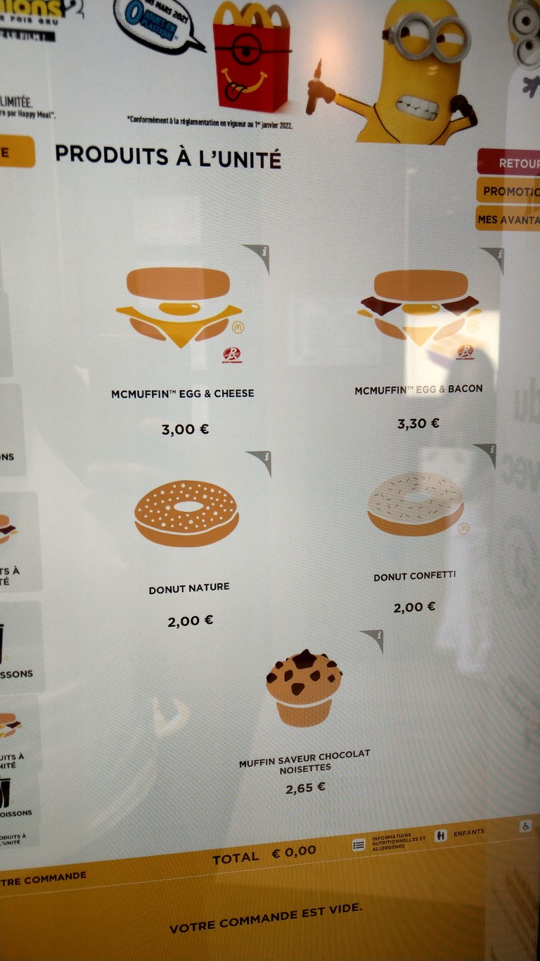 McDonald's menu 3