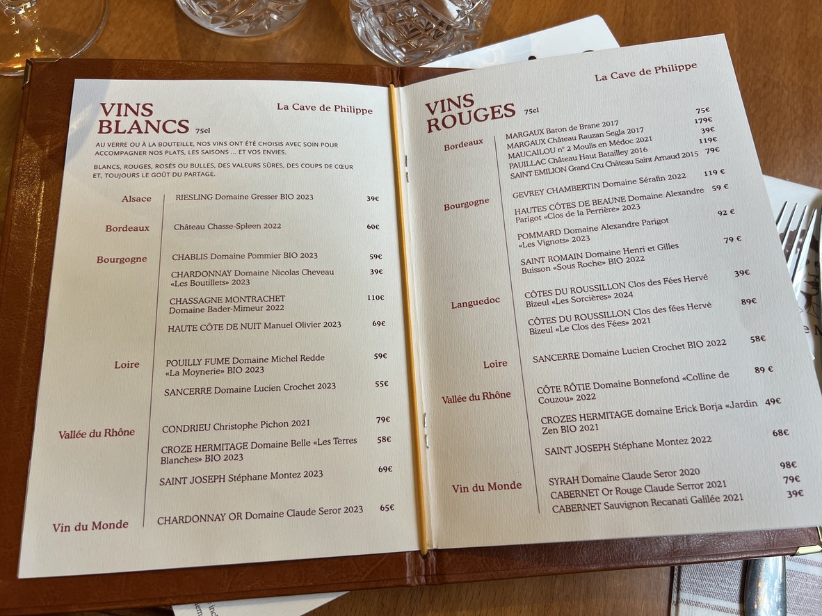 La Table de Martine menu 2