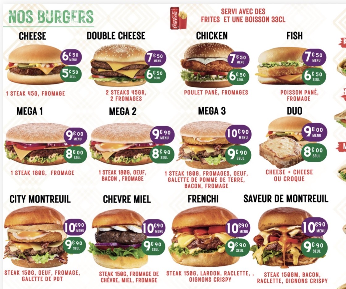 Saveur de Montreuil menu 4