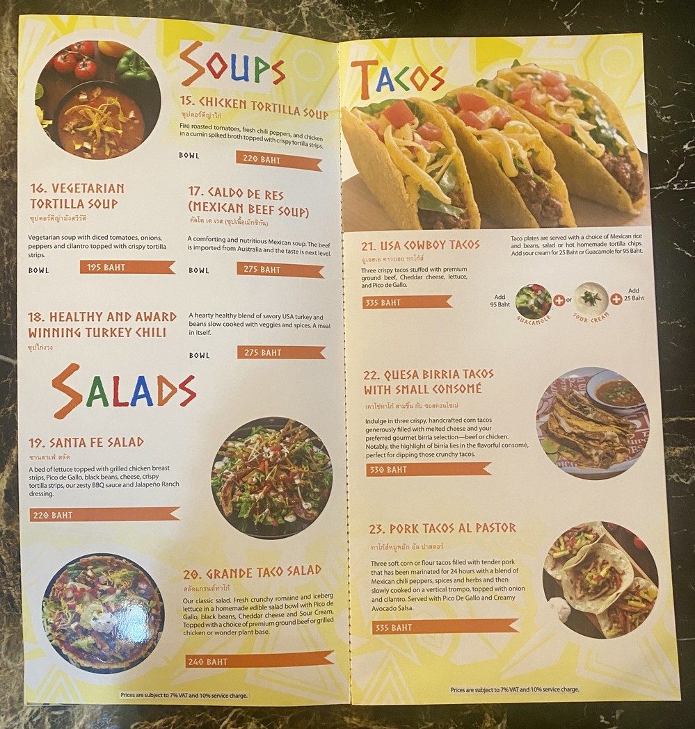 Sunrise Tacos at Silom menu 2