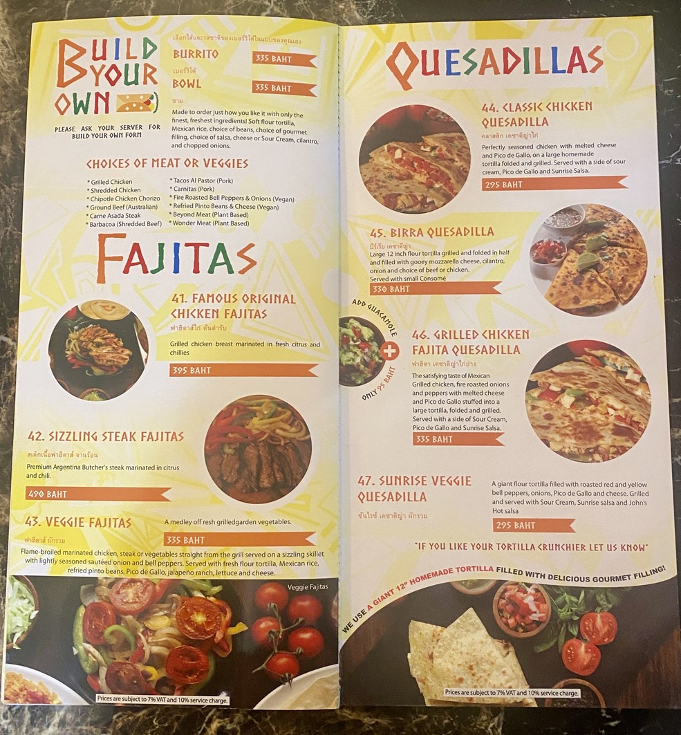 Sunrise Tacos at Silom menu 5
