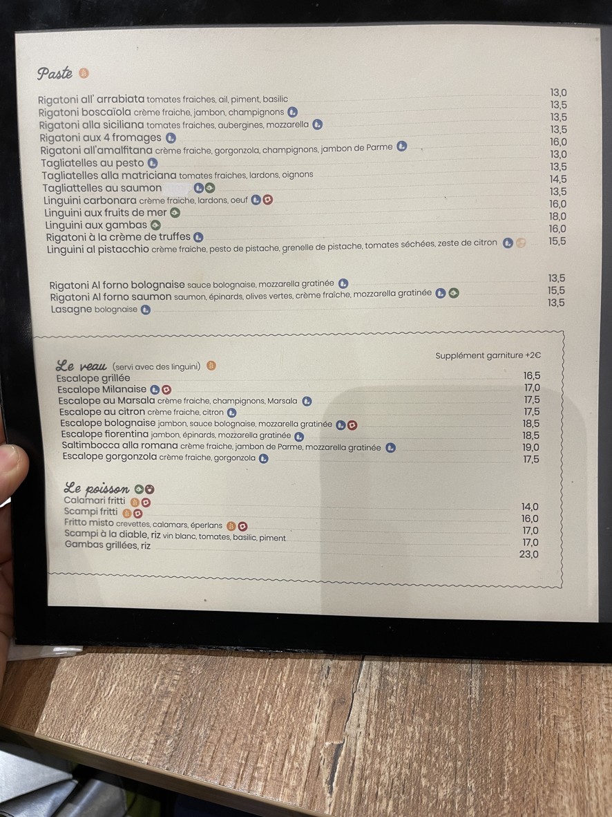 Arlecchino (Avenue de la République) menu 3