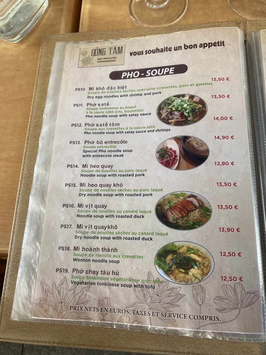 Dong Tam menu 2