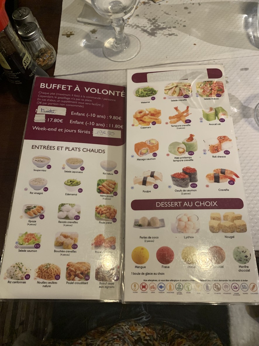 SUSHI SEVA menu 1