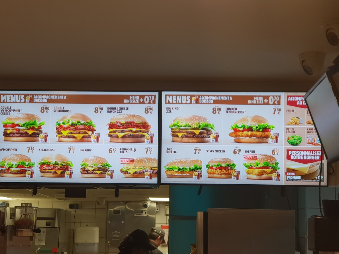 Burger King menu 1