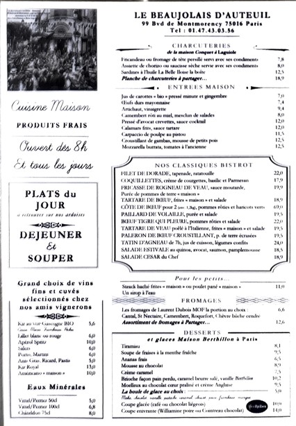 Le Beaujolais d'Auteuil