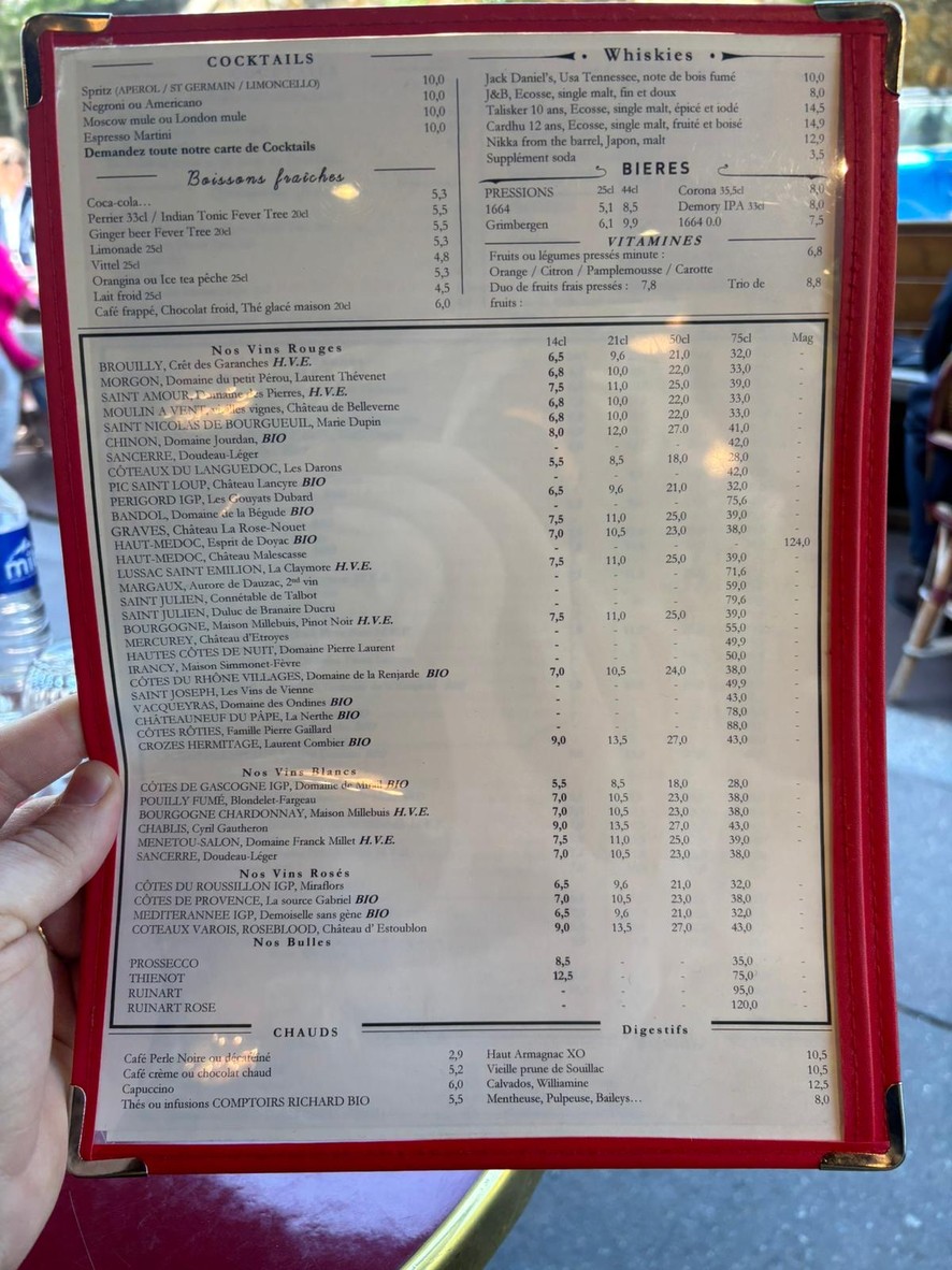 Le Beaujolais d'Auteuil menu 2