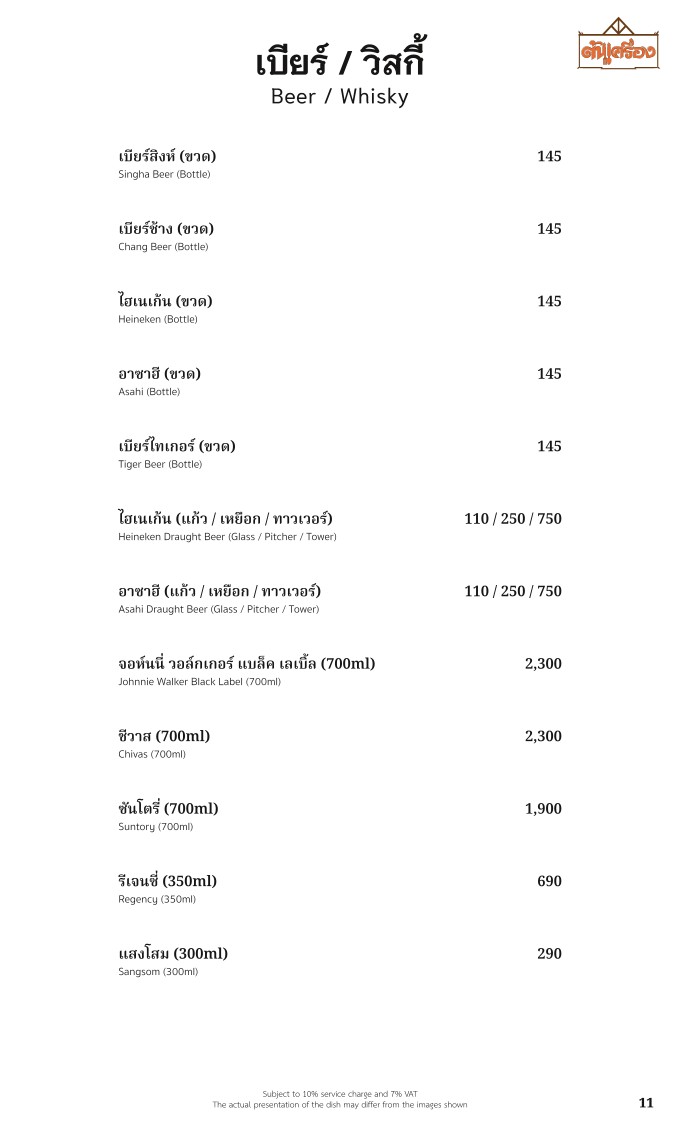 Thonkrueng Restaurant menu 10