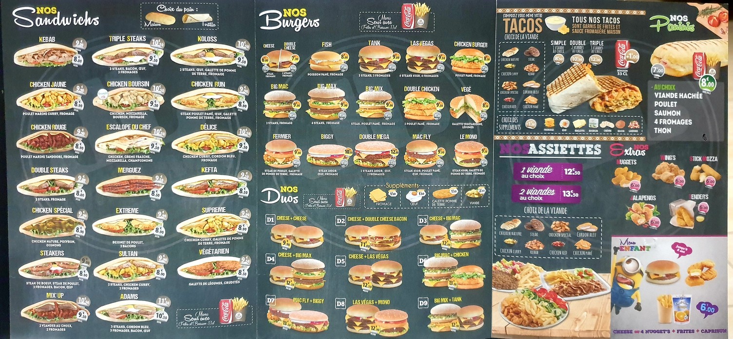 Wallace Corner menu 1