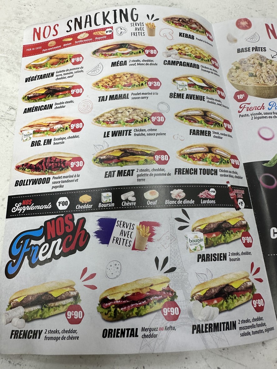 Come Carne menu 1