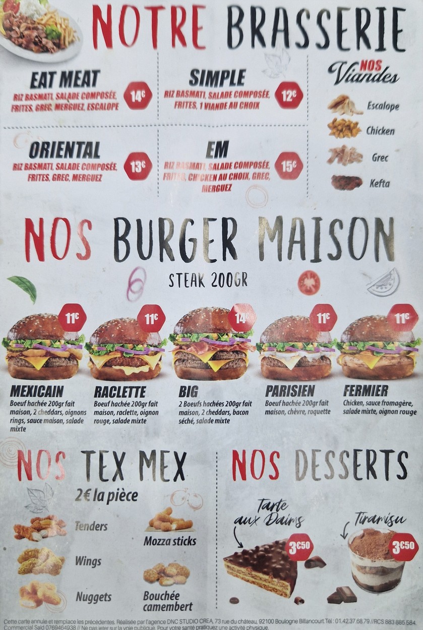 Come Carne menu 3