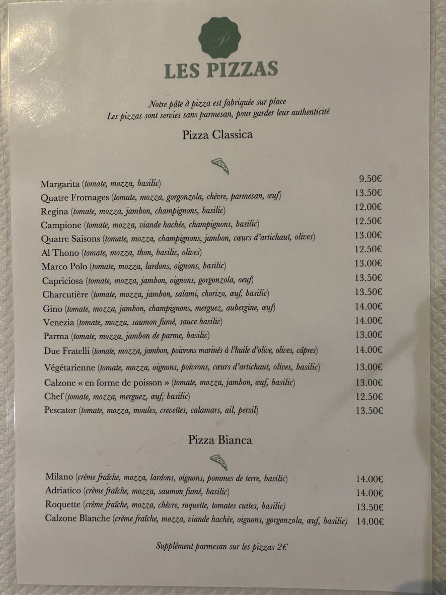 Ristorante Due Fratelli menu 1