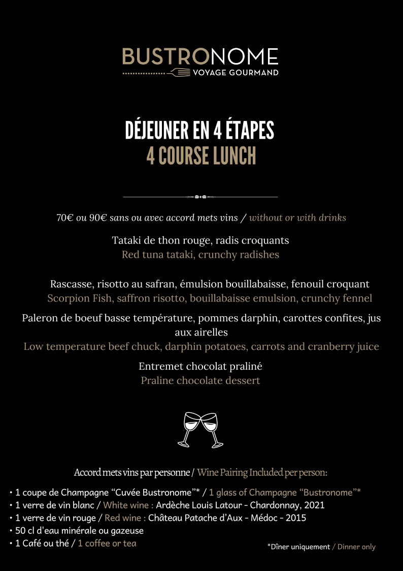 Bustronome menu 2
