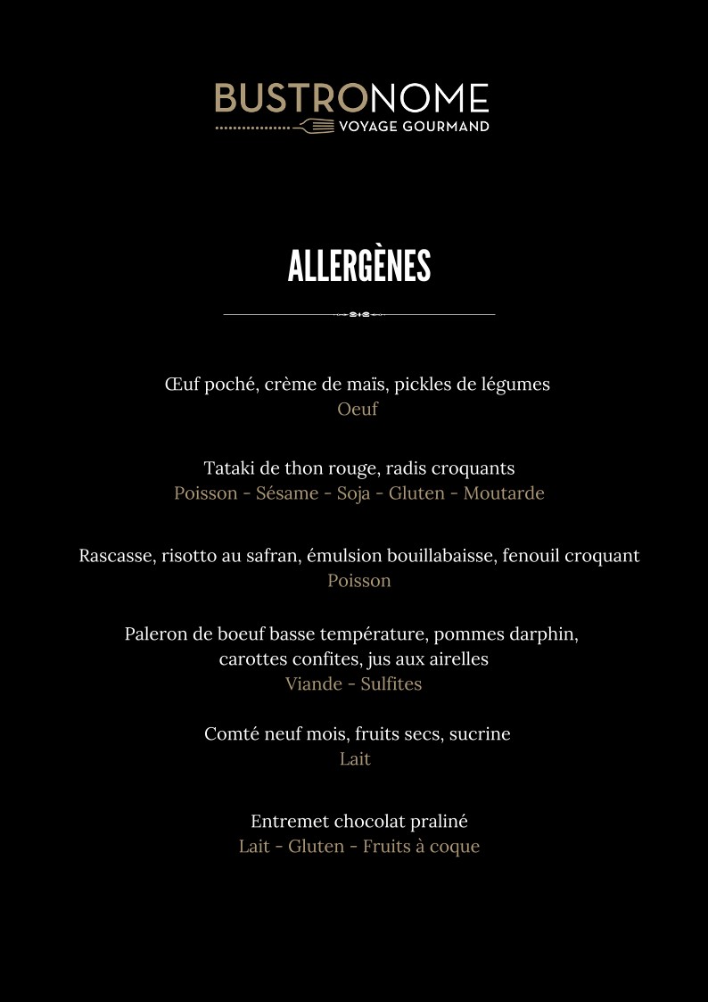 Bustronome menu 5