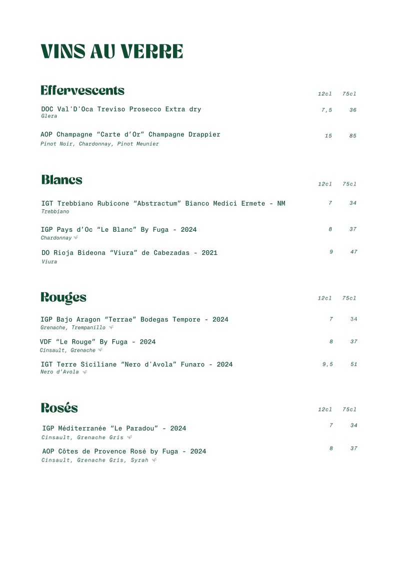Laïa Voltaire menu 4