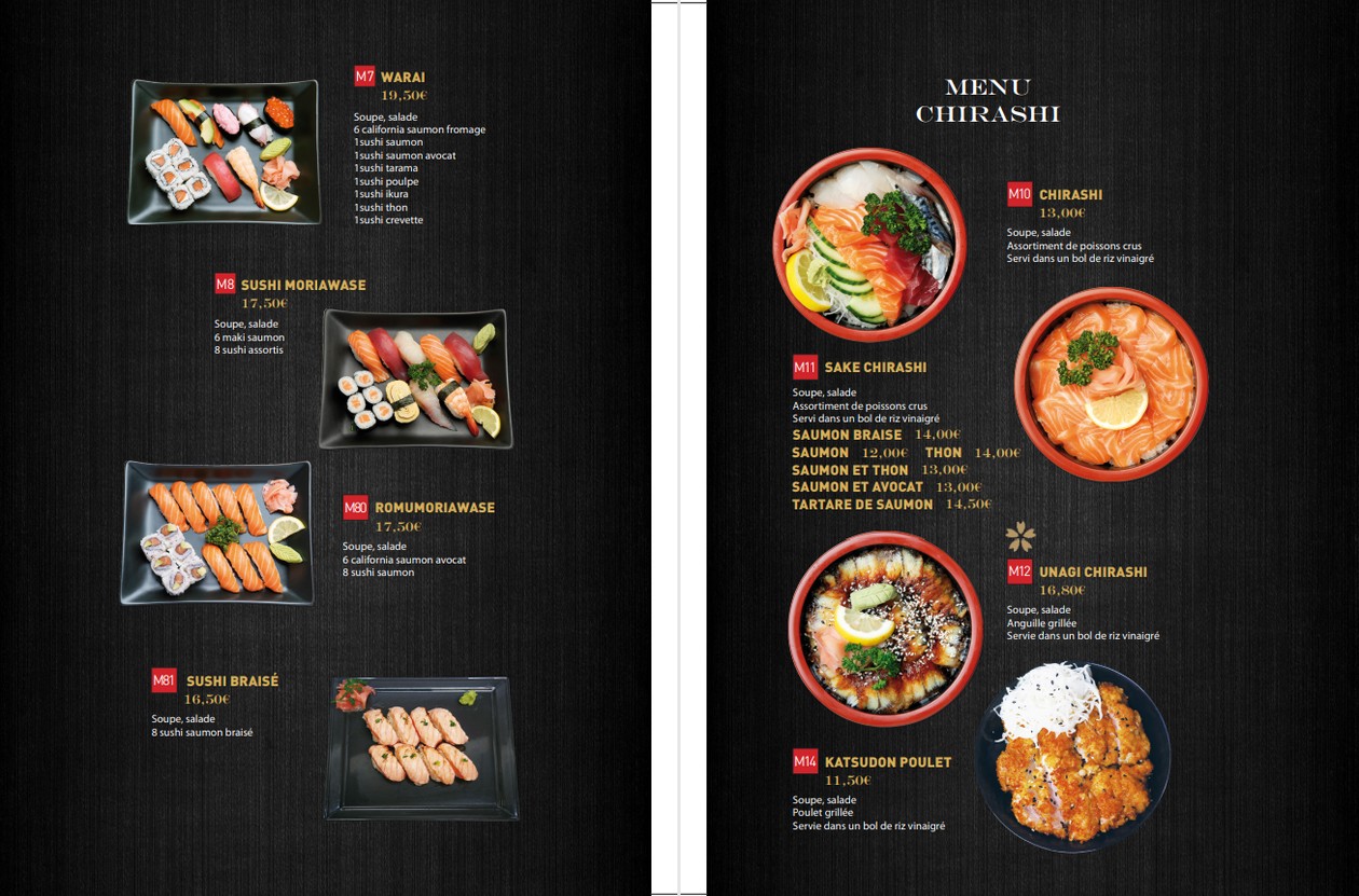 Akasen la Ligne Rouge menu 2