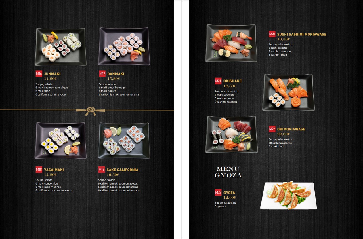 Akasen la Ligne Rouge menu 3