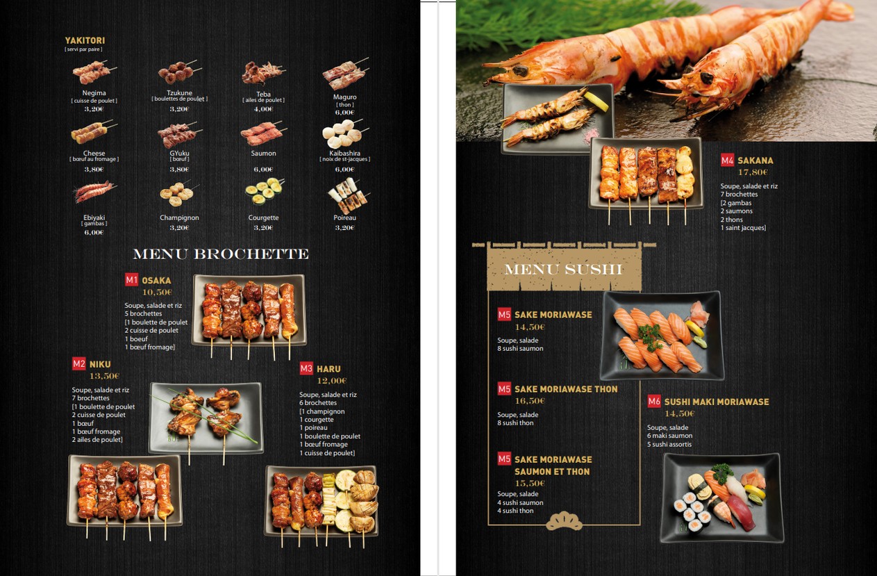 Akasen la Ligne Rouge menu 4
