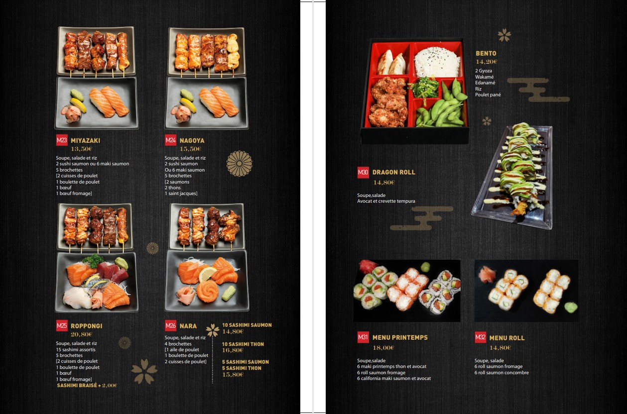 Akasen la Ligne Rouge menu 5