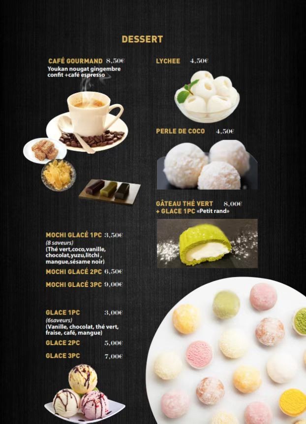 Akasen la Ligne Rouge menu 7