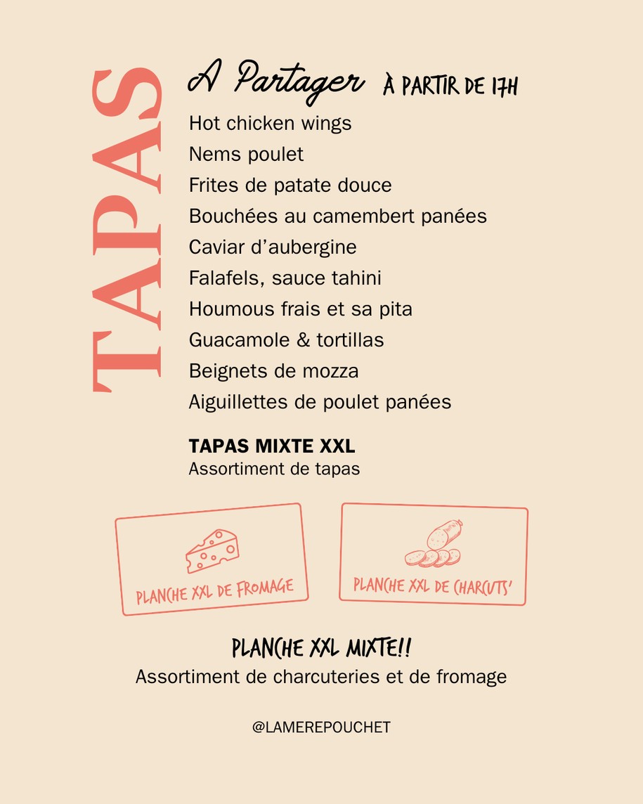 La Mère Pouchet menu 4