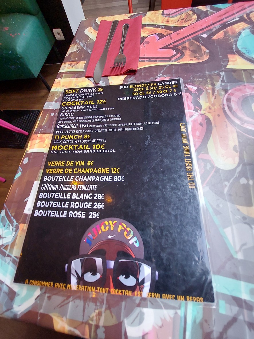 Juicy pop restaurant Soul food & Comedy jam menu 2