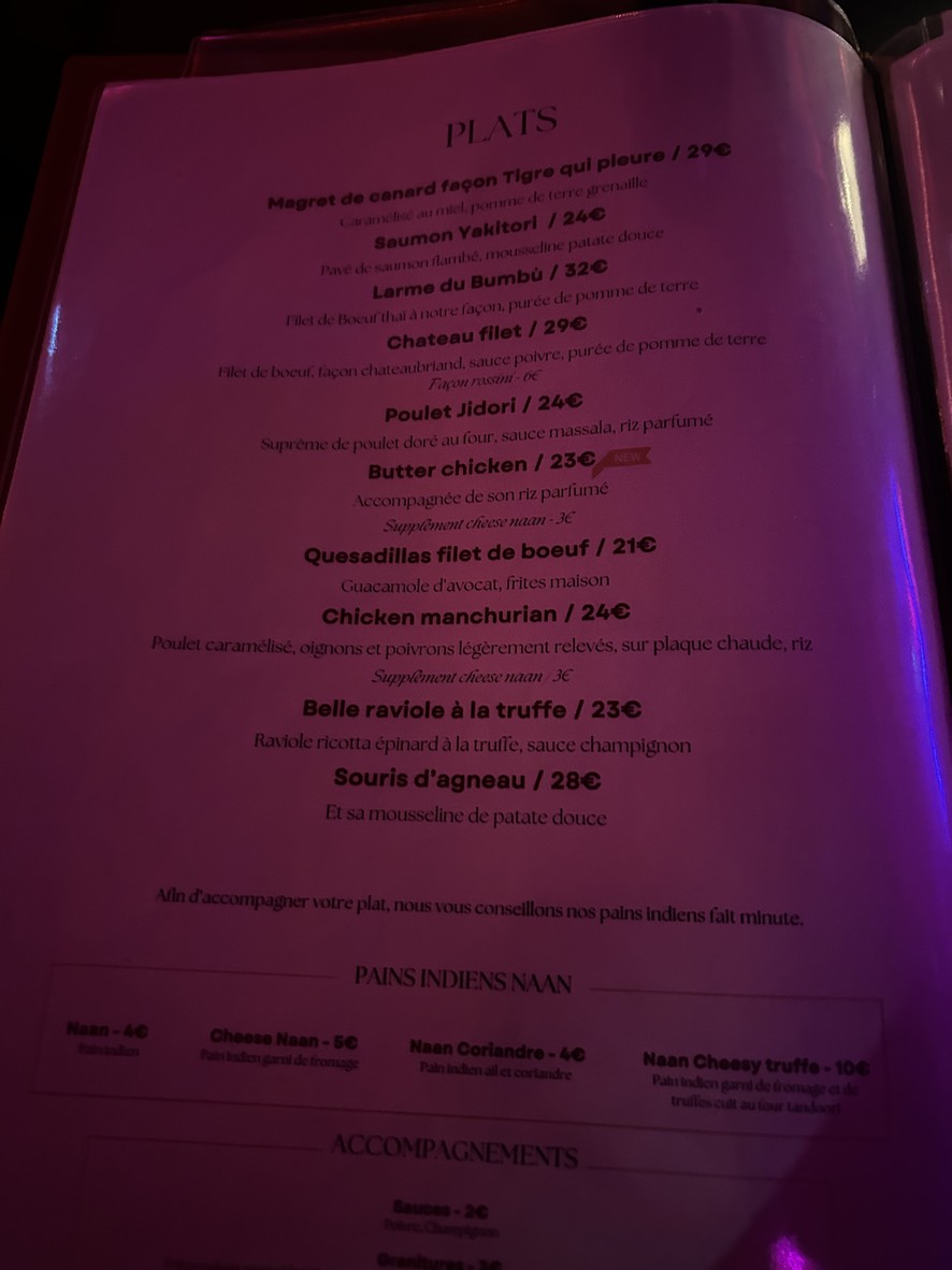 Bumbú Restaurant menu 3