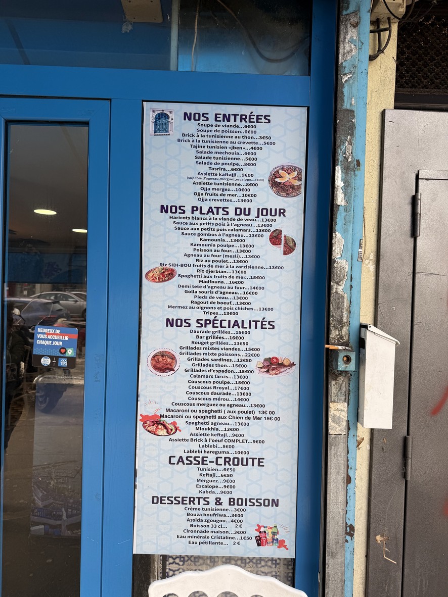 Restaurant Sidi Bou Said menu 1