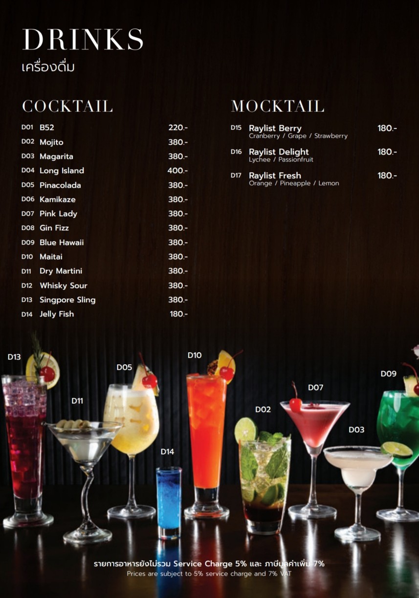 Raylist Rooftop & Bar menu 9