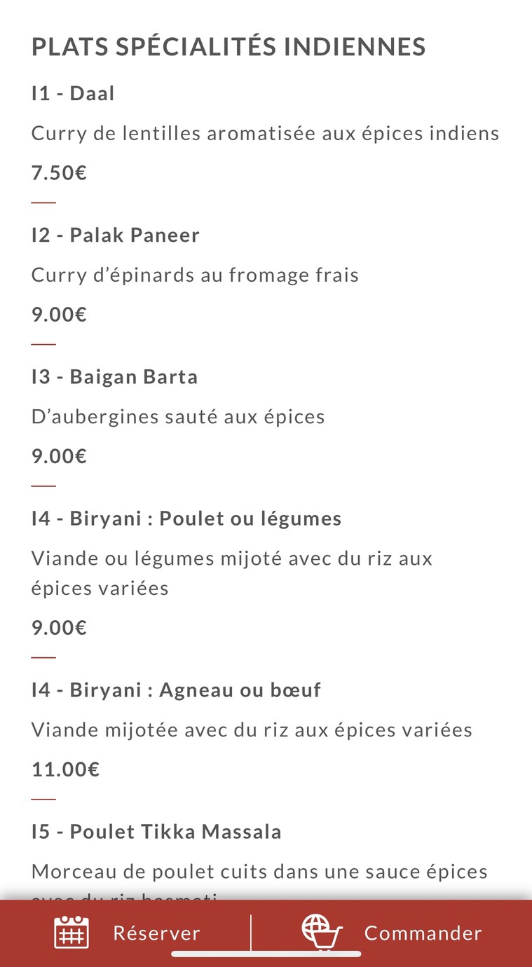 Taste of Tibet menu 3