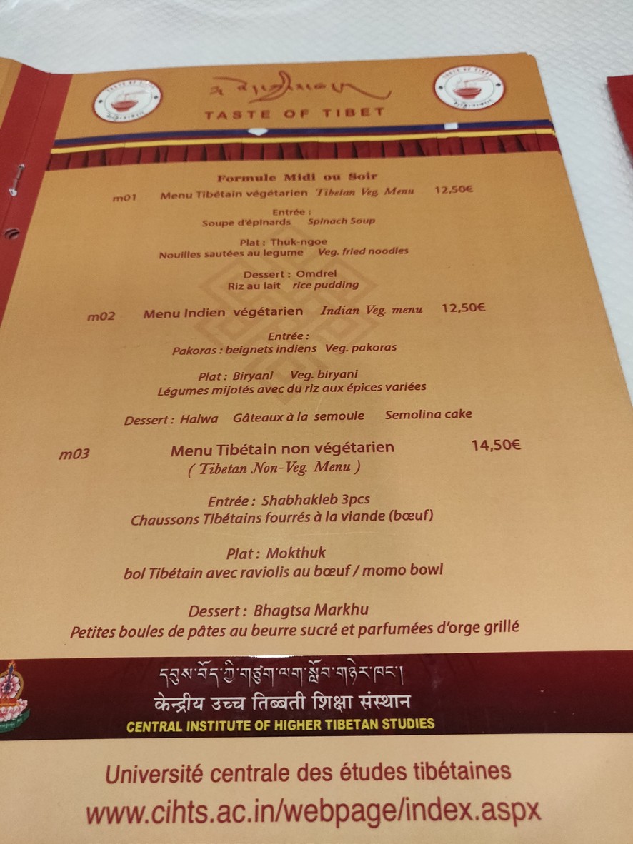 Taste of Tibet menu 4