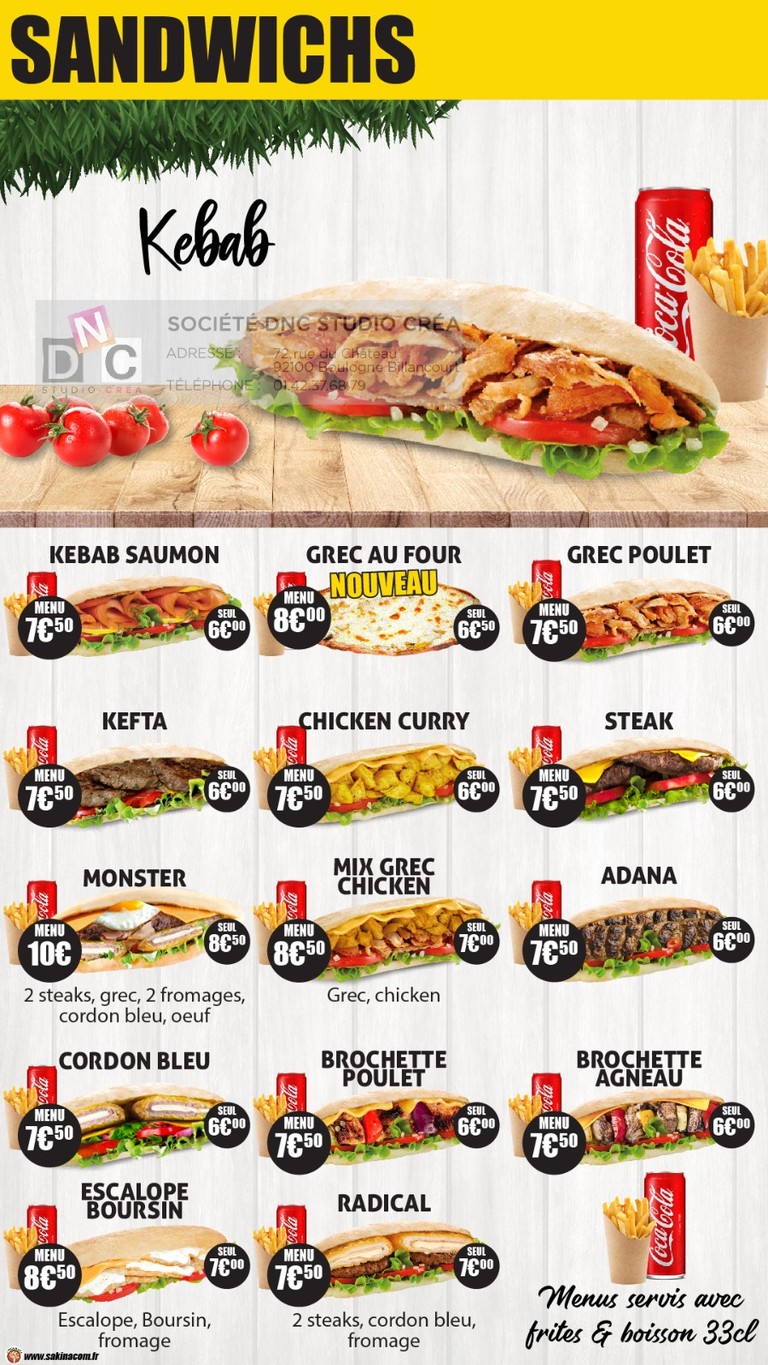 Fastfood Garden menu 2