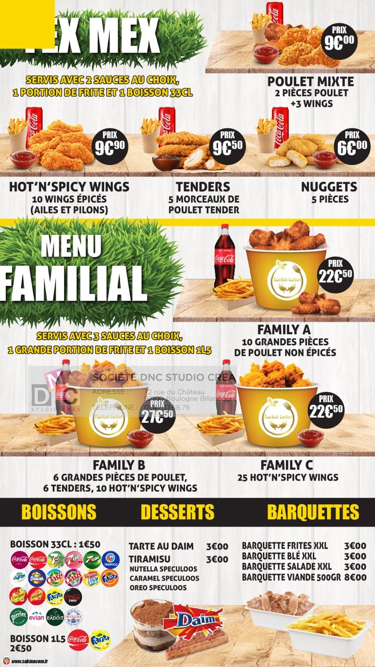 Fastfood Garden menu 3
