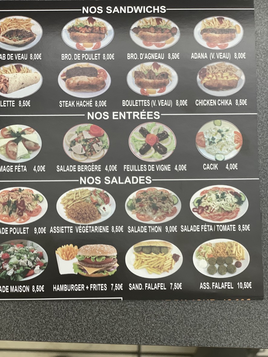 Le Délice menu 2