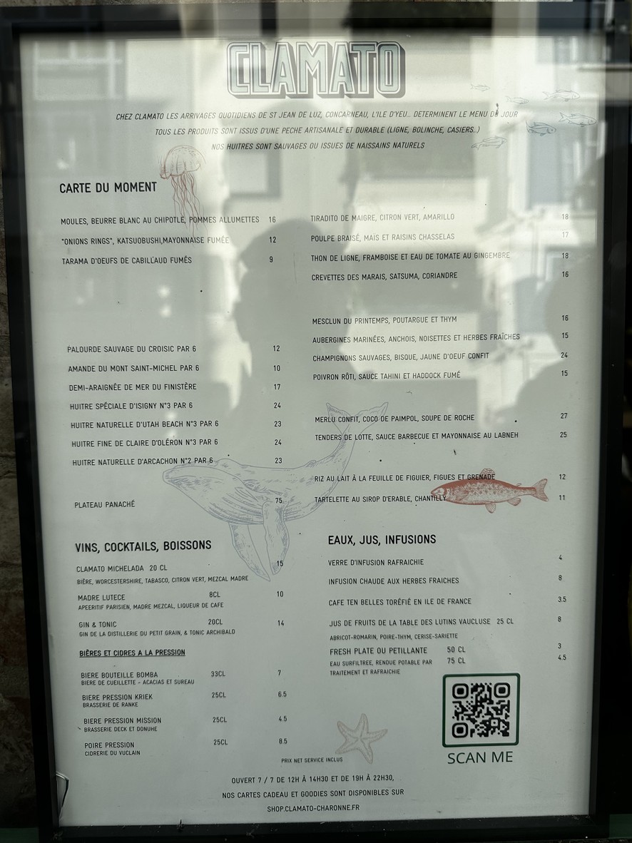 Clamato menu 1