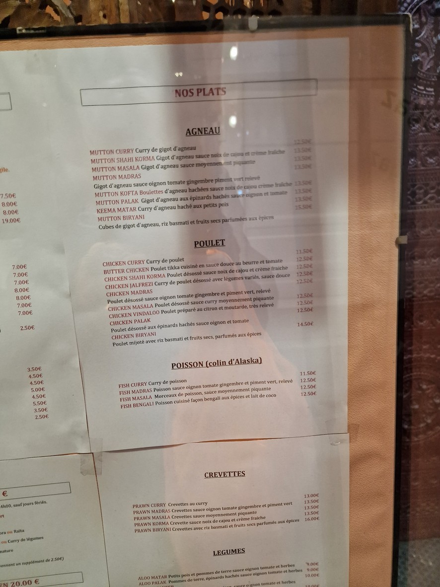 Annapurti menu 2