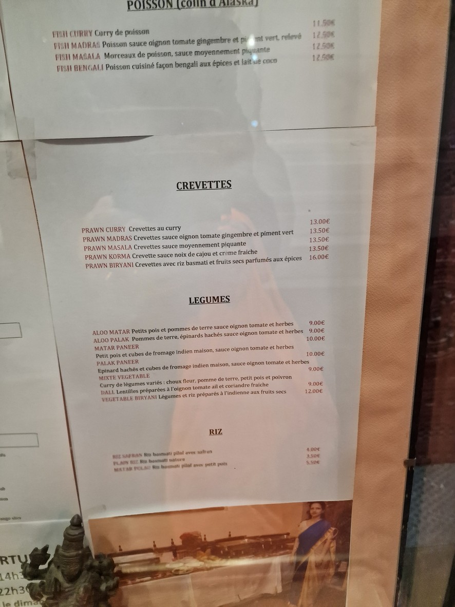 Annapurti menu 3