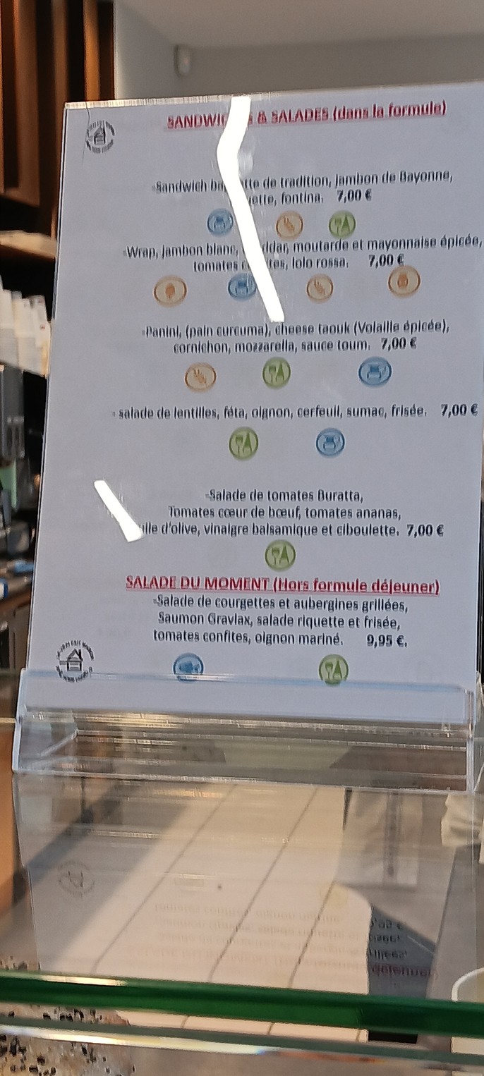 Le Café Le Cordon Bleu, Paris menu 1