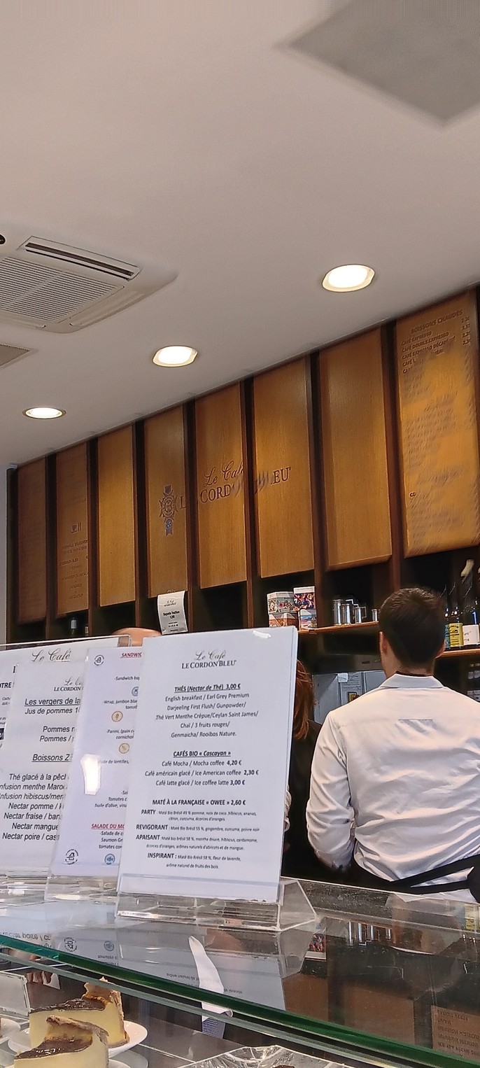 Le Café Le Cordon Bleu, Paris menu 2