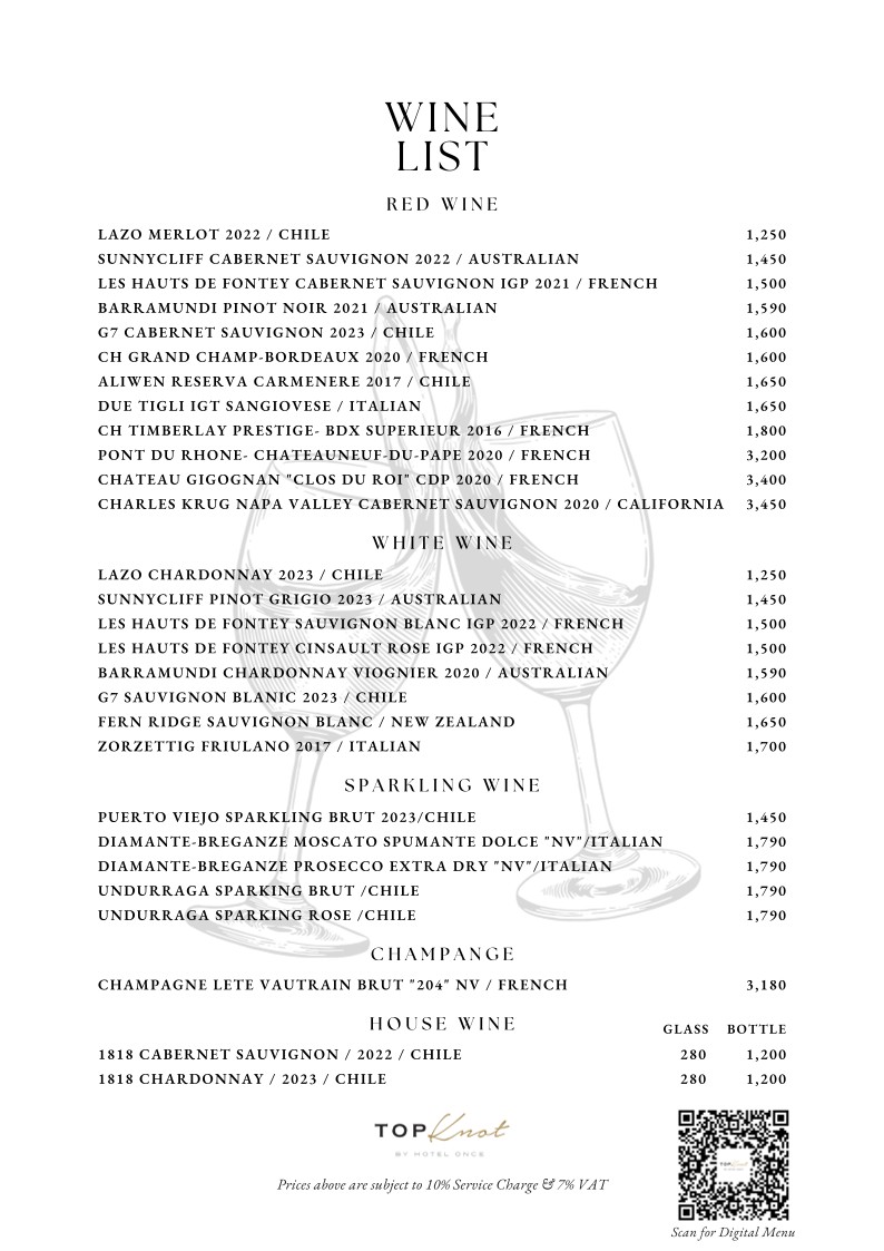 Top Knot Rooftop Bar & Restaurant menu 5