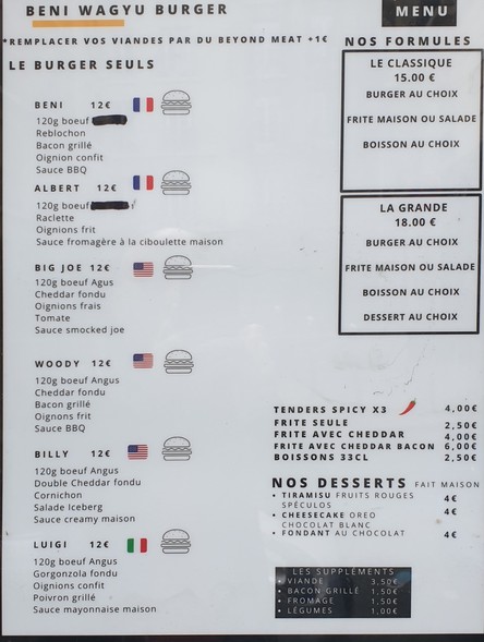 Beni Wagyu Burger - Porte de Versailles