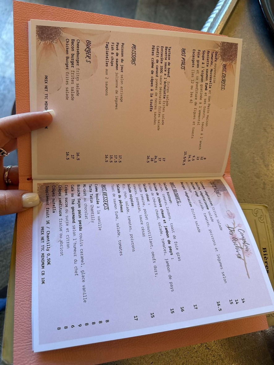 Comptoir des Archives menu 2