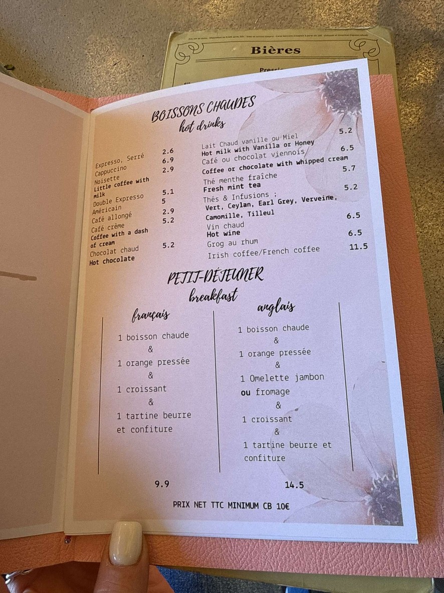 Comptoir des Archives menu 3