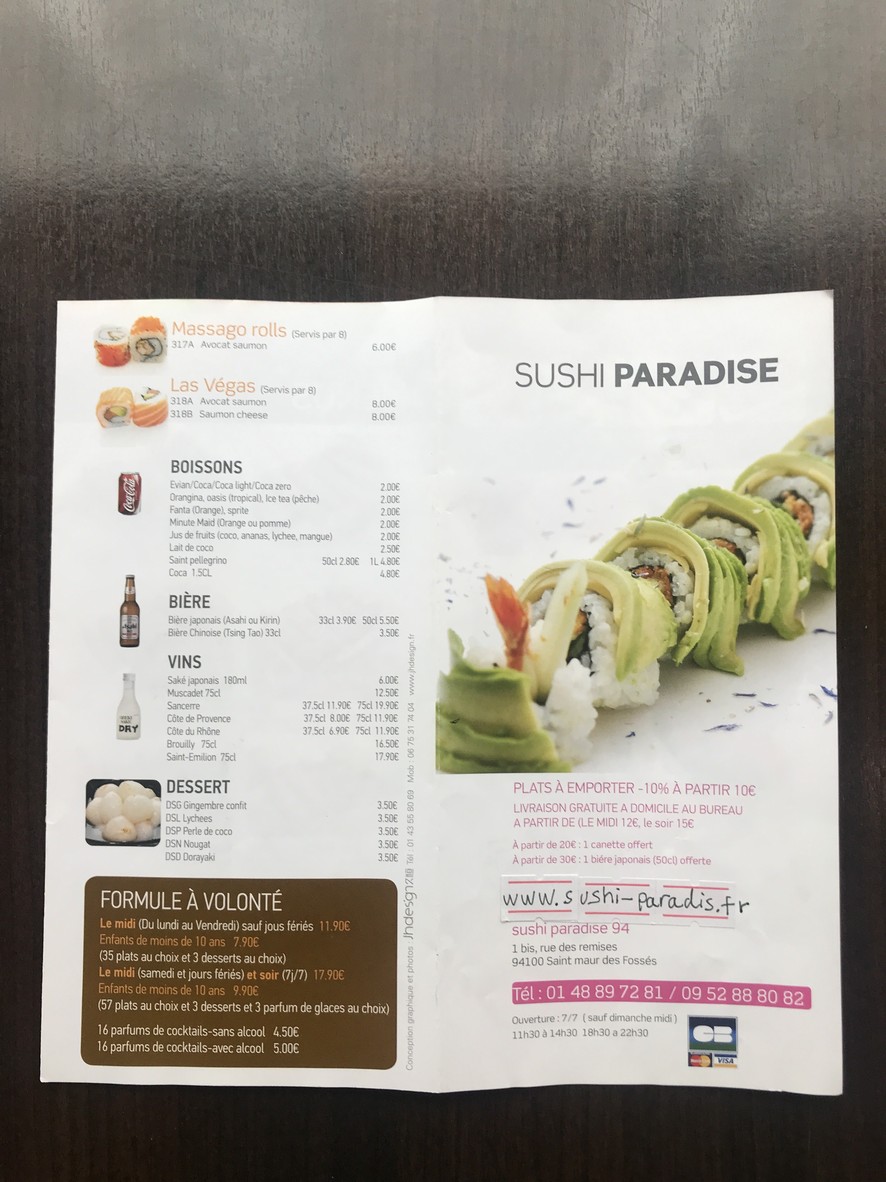 Sushi Paradise menu 8