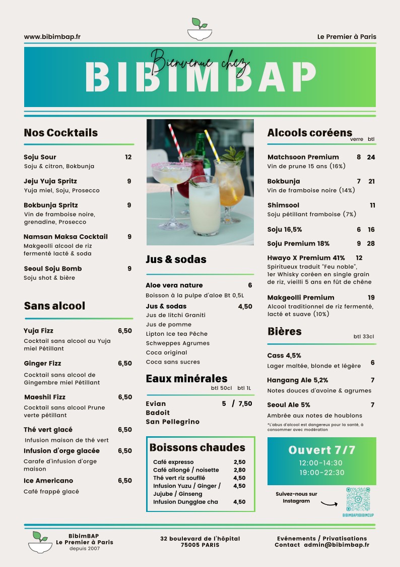 Bibimbap menu 3
