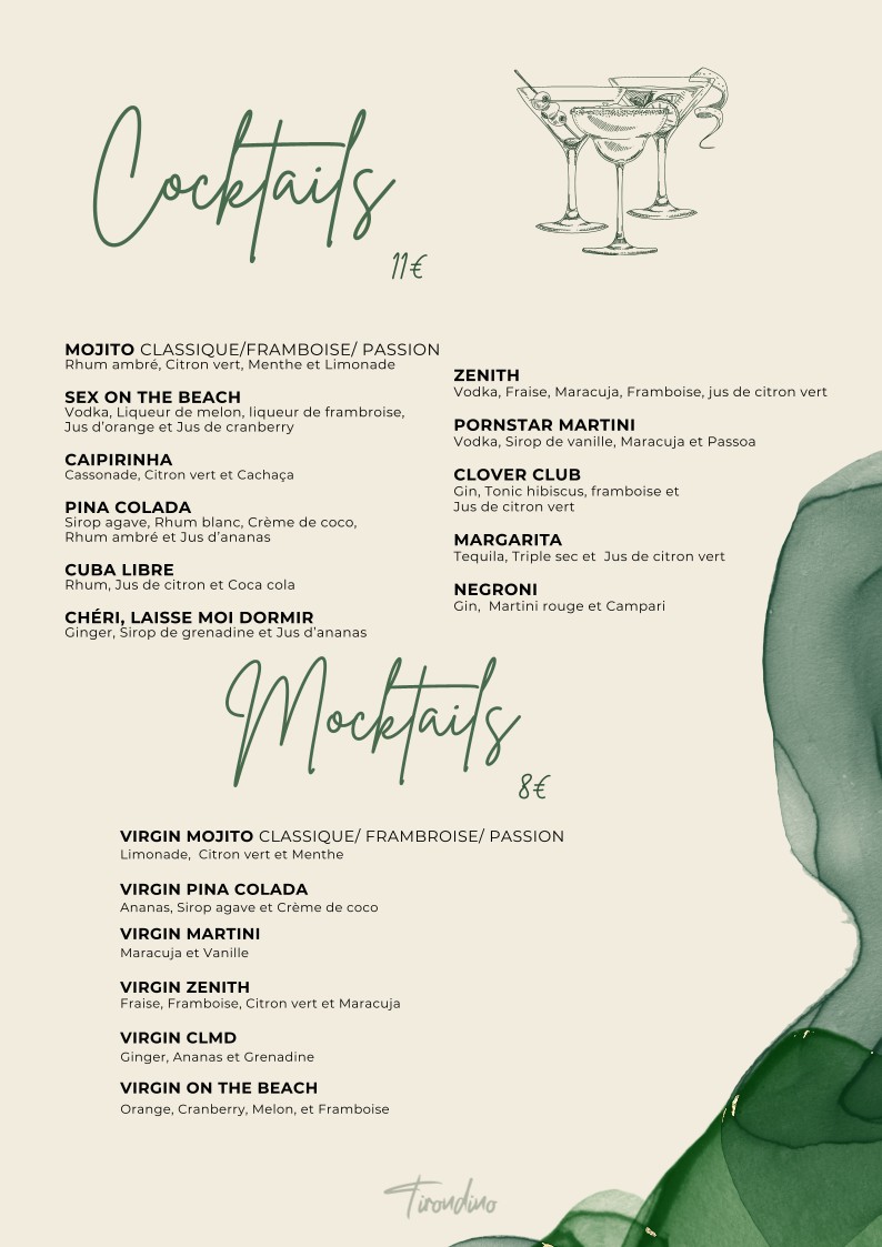 Tirondino menu 9