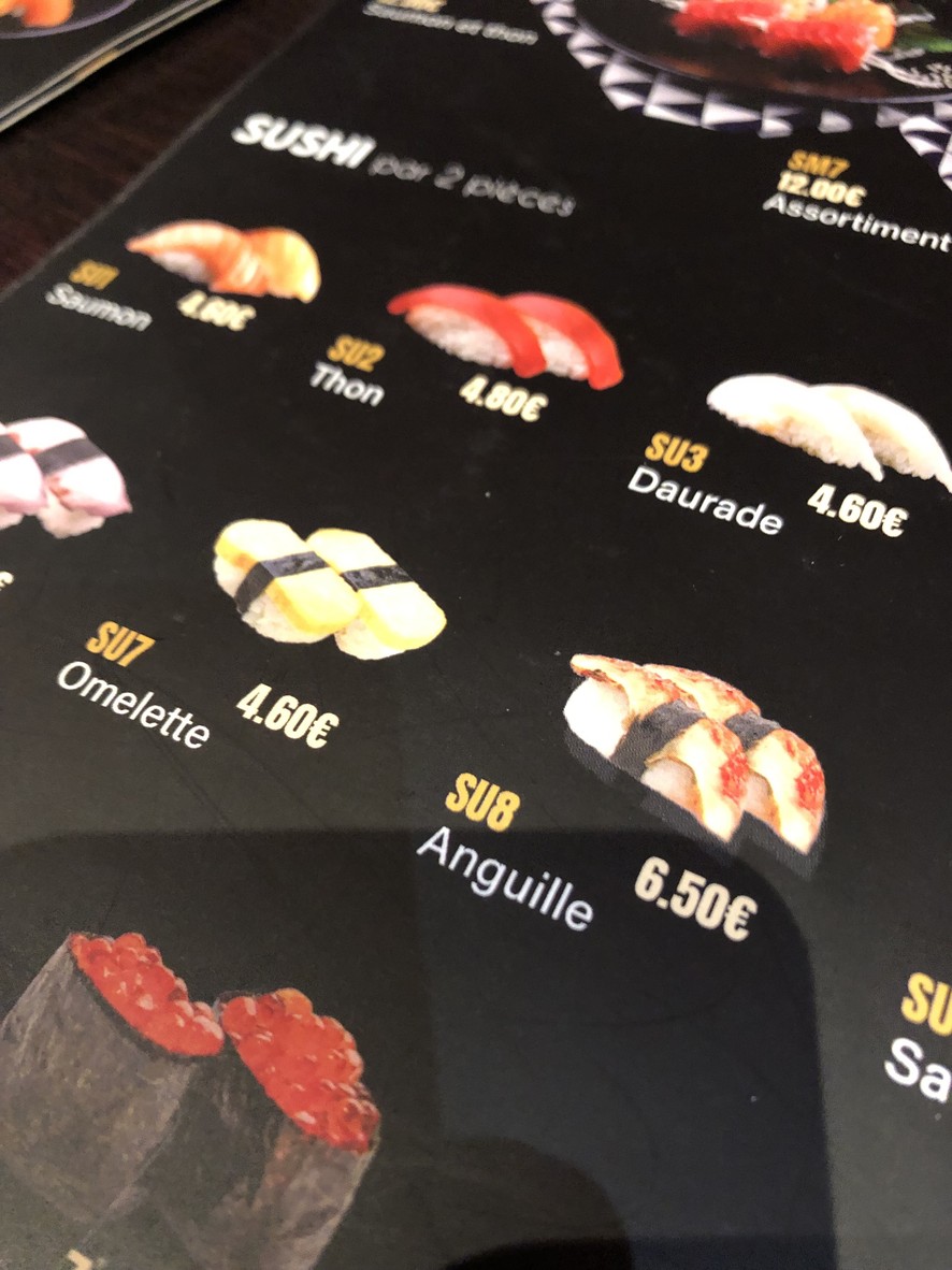 Sushi Fujitomy menu 3