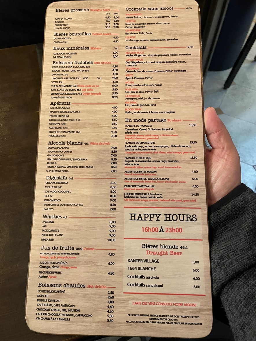 La pequeña oportunidad menu 2