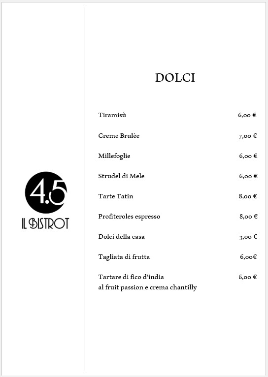 BISTROT 4.5 menu 5