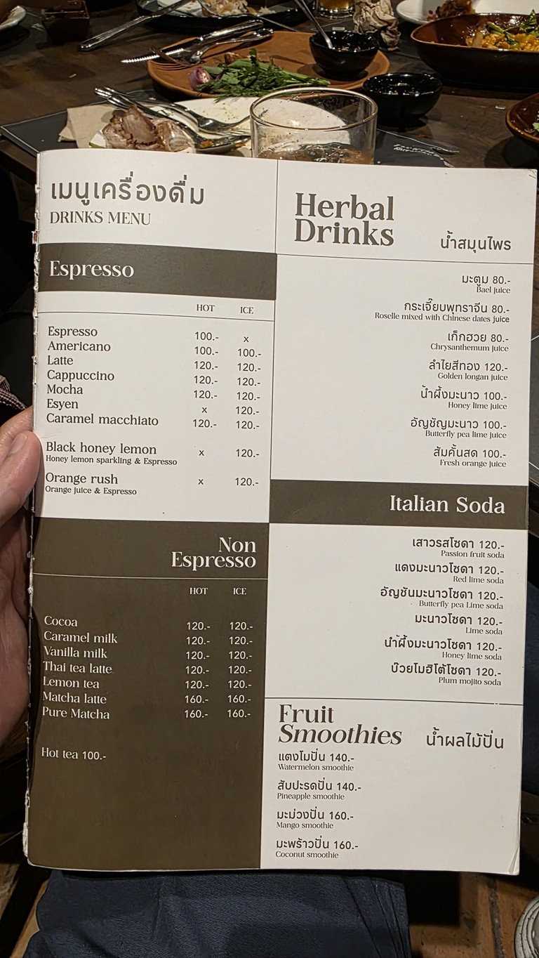 Taracotta River Terrace menu 4